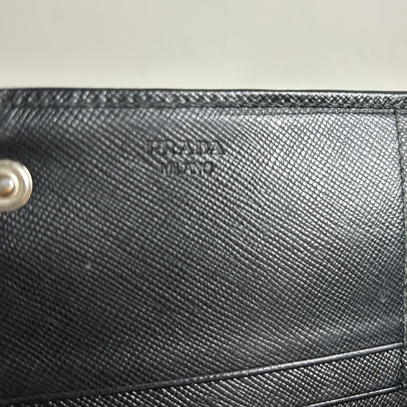 Prada black continental double snap wallet - Picture 4 of 7